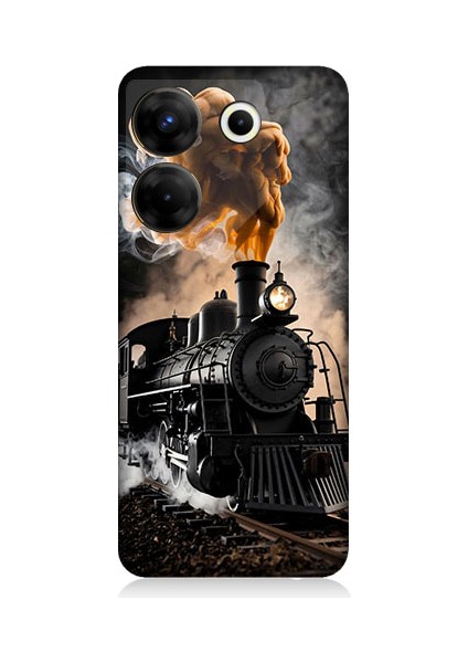 Tecno Camon 20 Pro 5g Uyumlu Kara Tren Desenli Silikon Kılıf
