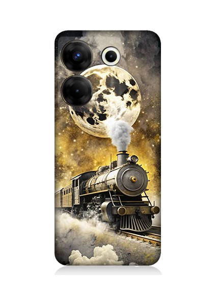 Tecno Camon 20 Pro 4g Uyumlu Buharlı Tren Desenli Silikon Kılıf
