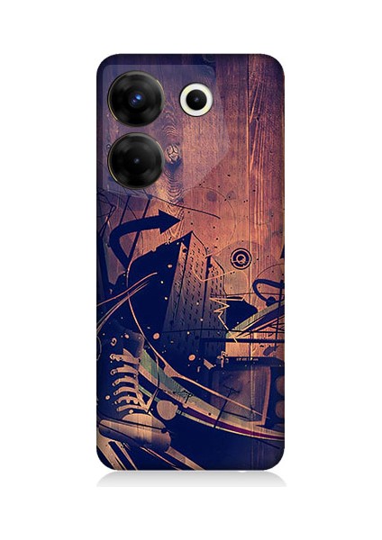 Tecno Camon 20S Pro Uyumlu Karanlık Tiyatro Desenli Silikon Kılıf