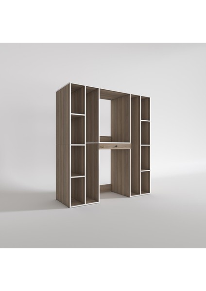 Kenzlife çamaşır-kurutma makinesi dolabı sadra crd 187*170*60 çekmeceli raflı banyo modelleri