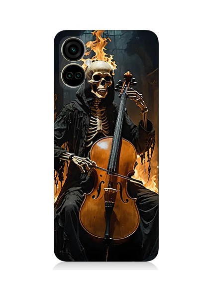 Tecno Camon 19 Pro Uyumlu Iskelet Çello Desenli Silikon Kılıf