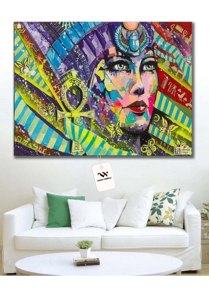 Yağlı Boya Görünümlü Kleopatra Kanvas Tablo
