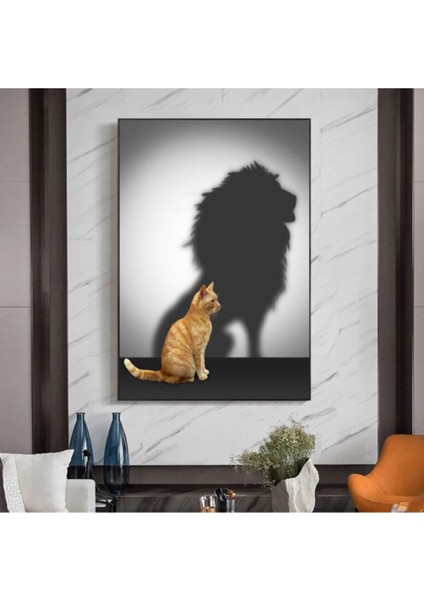 Dekoratif Cat Kıng Kanvas Tablo