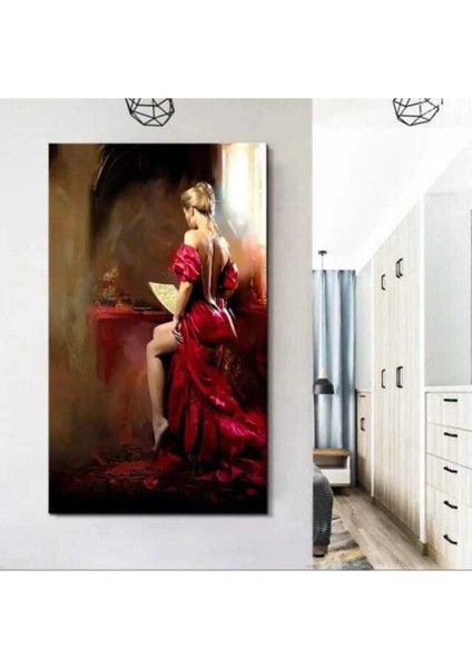 Dekoratif Red & Love Kanvas Tablo