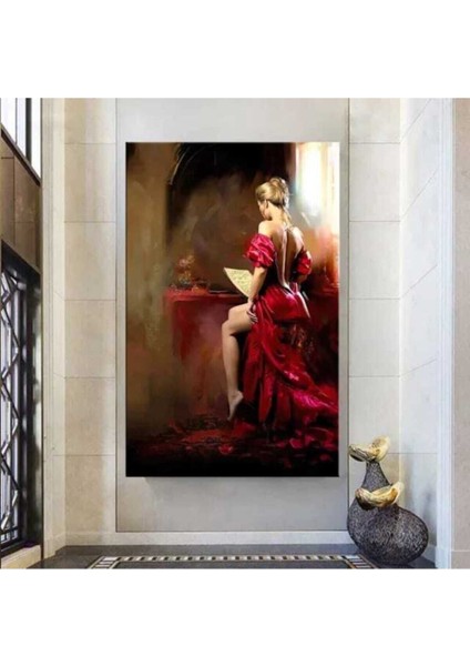 Dekoratif Red & Love Kanvas Tablo