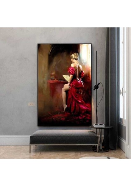 Dekoratif Red & Love Kanvas Tablo