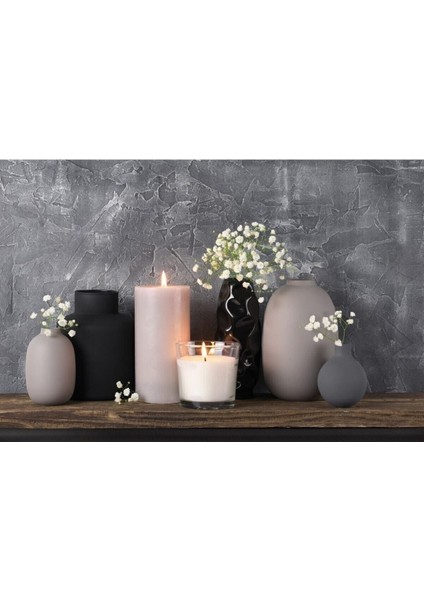 Antrasit Gri Mum Kombini Dekoratif Kanvas Duvar Tablo