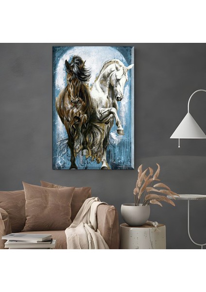 |Şık At Tablosu 4|Çerçevesiz Kanvas Tablo