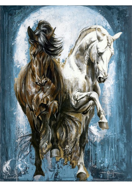 |Şık At Tablosu 4|Çerçevesiz Kanvas Tablo fiyatları