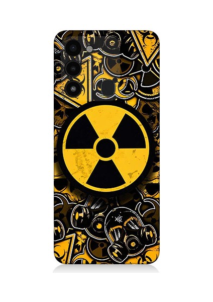 Tecno Spark 8c Uyumlu Nükleer Sembol Desenli Silikon Kılıf