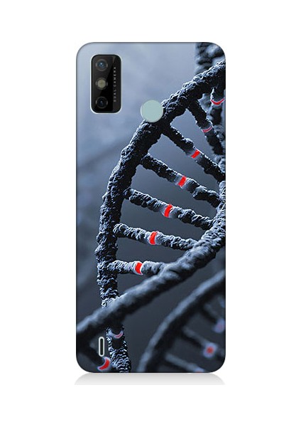 Tecno Spark 6 Go Uyumlu Dna Sarmalı Desenli Silikon Kılıf