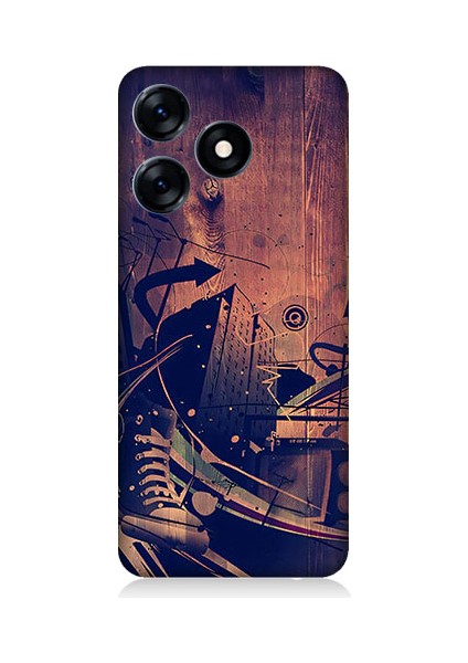 Tecno Spark 10 Uyumlu Karanlık Tiyatro Desenli Silikon Kılıf