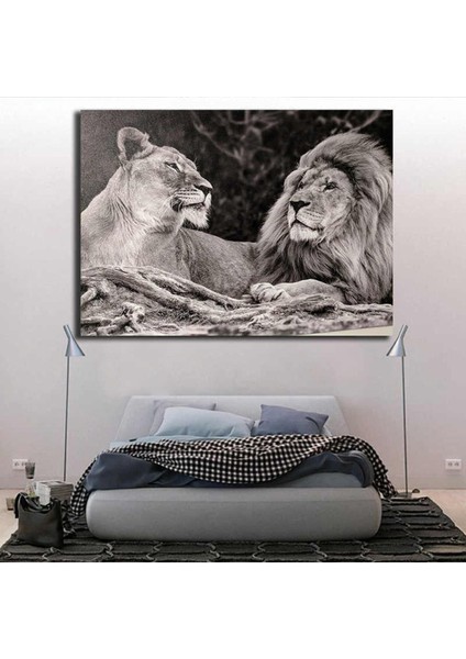 Aslan Dekoratif Kanvas Tablo