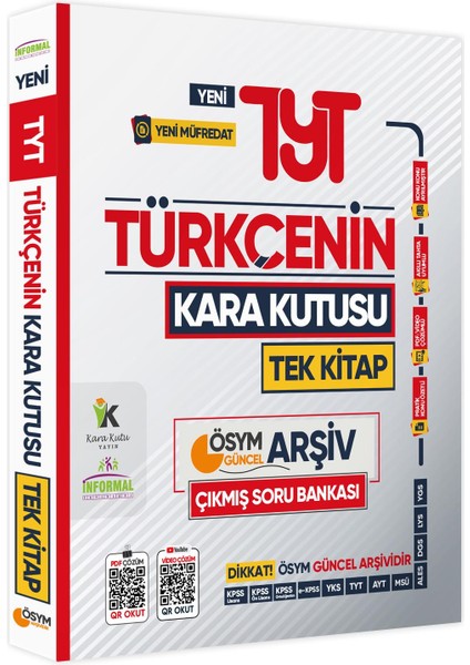 2025 TYT Türkçenin Kara Kutusu Tek Kitap ÖSYM Arşiv Çıkmış Soru Bankası