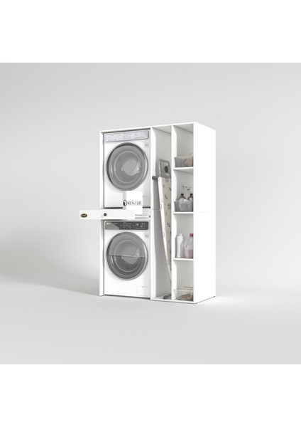 Kenzlife çamaşır-kurutma makinesi dolabı gutasmdf sağ byz 187*120*60 çekmeceli % 100 FULL MDF fiyatları