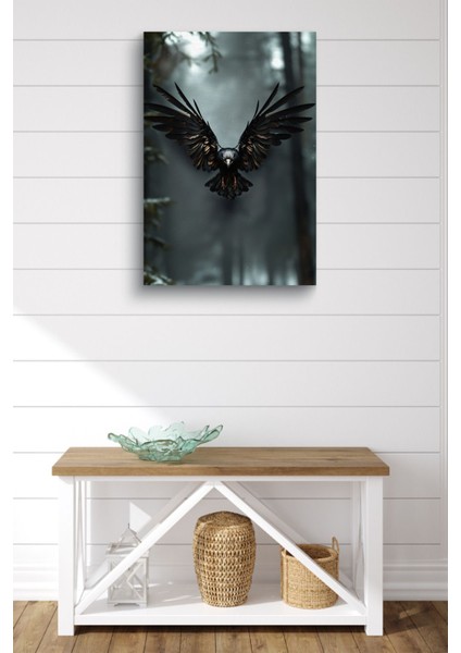 Ormanda Uçan Karga Yağlı Kanvas Tablo fiyatları