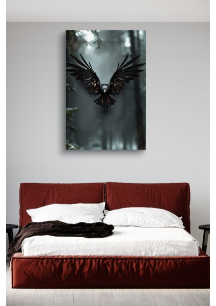 Ormanda Uçan Karga Yağlı Kanvas Tablo modelleri