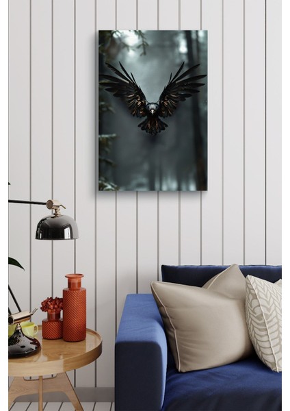 Ormanda Uçan Karga Yağlı Kanvas Tablo fırsatları