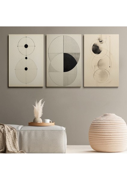 3'Lü Set Kanvas Duvar Tablosu Canvas Tablo Boho Klasik Modern Eu 187
