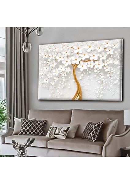 Dekoratif Tablonuz Dekoratif Modern Şık Çiçek Kanvas Tablo E15