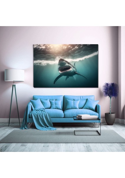 Korkunç Köpek Balığı Kanvas Tablo