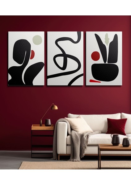 3'Lü Set Kanvas Duvar Tablosu Canvas Tablo Boho Klasik Modern Eu 406