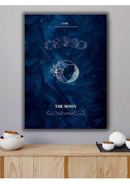The Moon Tarot Kartı Özel Tasarım Dijital Baskı Tarot Ay Kartı Dekoratif Kanvas Tablo fiyatları