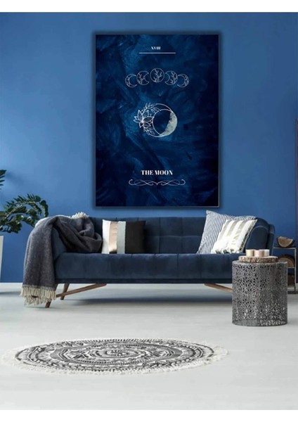The Moon Tarot Kartı Özel Tasarım Dijital Baskı Tarot Ay Kartı Dekoratif Kanvas Tablo modelleri