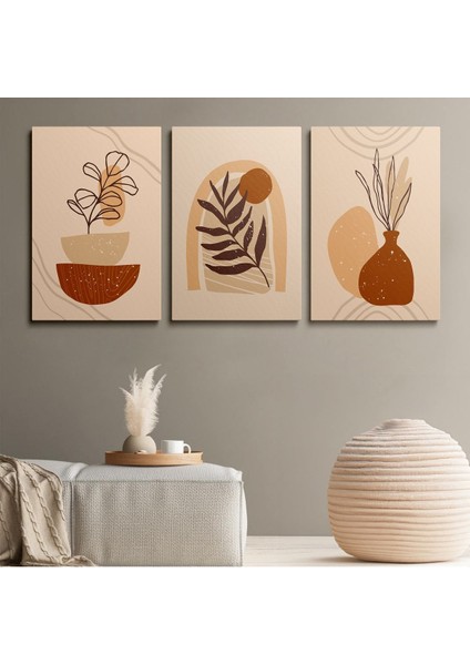 3'Lü Set Kanvas Duvar Tablosu Canvas Tablo Boho Klasik Modern Eu 190