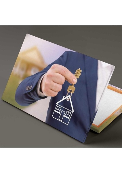 Emlakçı Anahtar Teslimi Emlak Ofisi Real Estate Kanvas Tablo