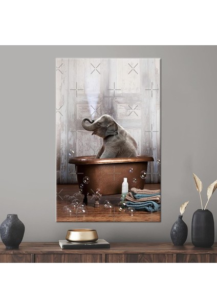 Kanvas Tablo, Küvet Fil 3 Boyutlu Kanvas, Banyo Kanvas fiyatları