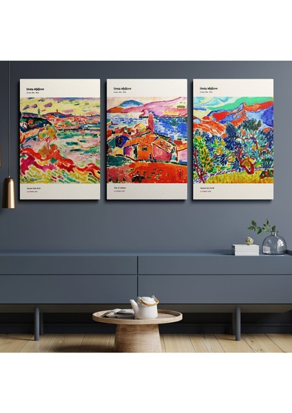 3'Lü Set Kanvas Duvar Tablosu Canvas Tablo Boho Klasik Modern Eu 210