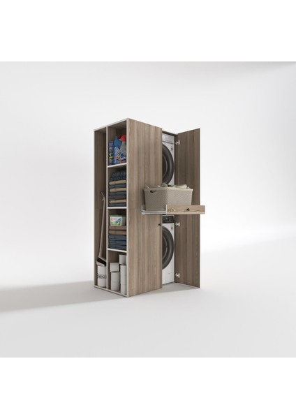 Kenzlife çamaşır-kurutma makinesi dolabı ahi evran sol crd 187*090*60 çekmeceli banyo fiyatları