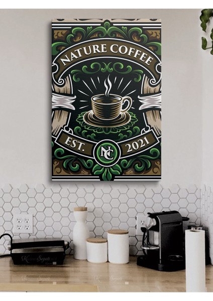 Cafe Kahve Büfeler Için Abstract Trend Dekoratif Kanvas Tablo Tablol