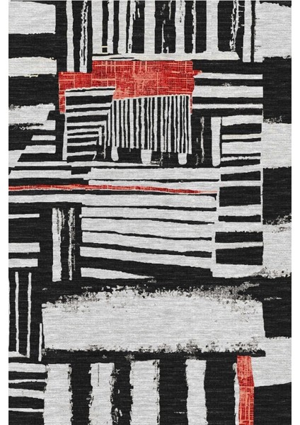 Kanvas Tablo Geometrik Ve Soyut Temalı Siyah Beyaz Kırmızı 44 fiyatları