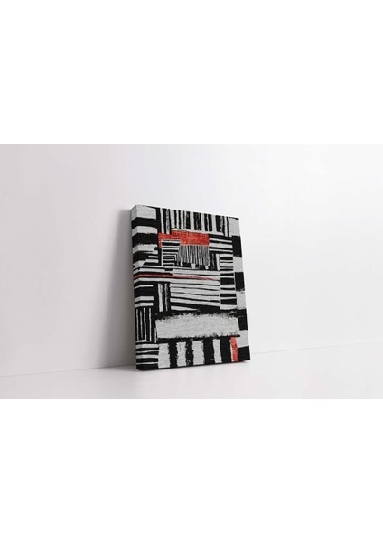 Kanvas Tablo Geometrik Ve Soyut Temalı Siyah Beyaz Kırmızı 44 modelleri