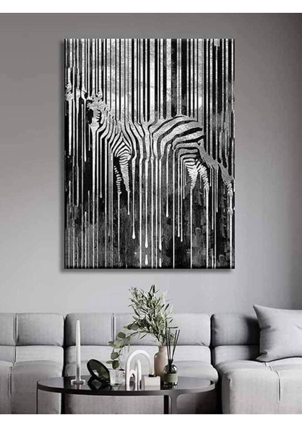 Gümüş Zebra Dekoratif Kanvas Tablo fiyatları