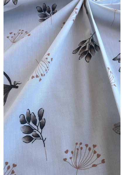 Yusufcuk ve Çiçek Desenli Pamuk Poplin Kumaş / Dry 169