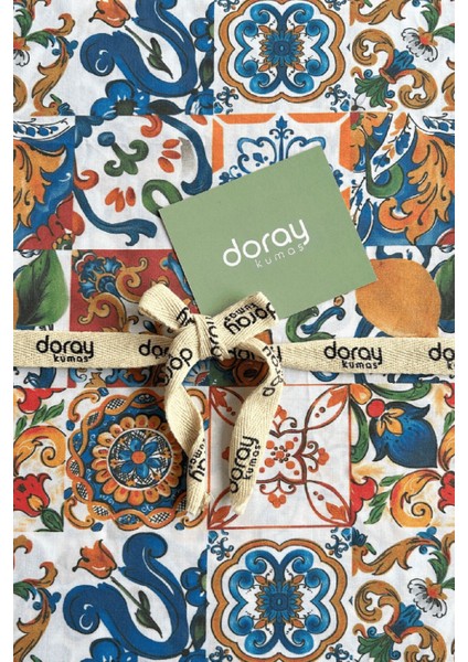 Vintage Desenli Pamuk Poplin Kumaş / Dry - 117 modelleri
