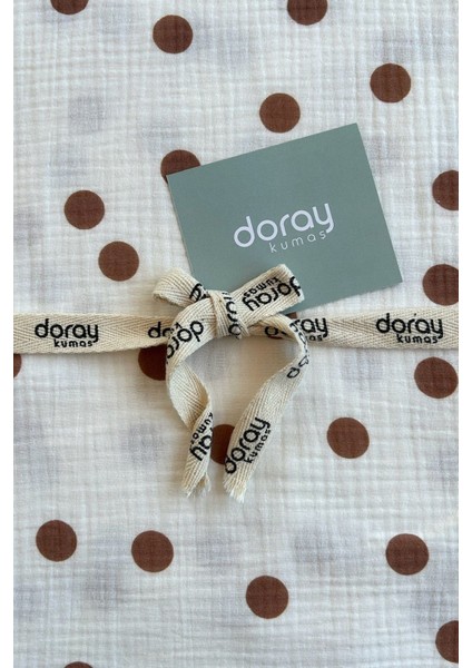 Büyük Puantiye Desenli Çift Kat Pamuk Müslin Kumaş / Dry 158 modelleri