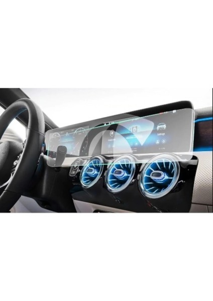 Mercedes A200 Navigasyon ve Bilgi Ekranı ve Dijital Gösterge Ekran Nano Koruyucu Film 2022-2023
