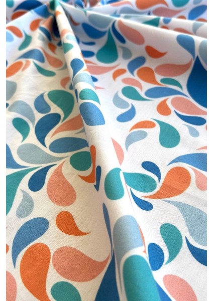 Soyut Desenli Pamuk Poplin Kumaş / Dry - 24 fiyatları