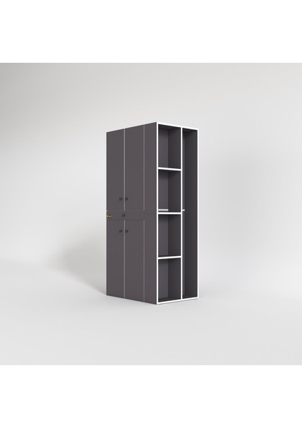 Kenzlife çamaşır-kurutma makinesi dolabı ahi evran sağ gri 187*090*60 çekmeceli banyo modelleri