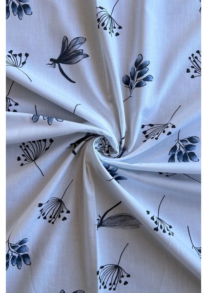 Yusufcuk ve Çiçek Desenli Pamuk Poplin Kumaş / Dry 169