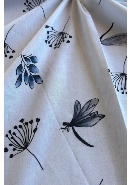 Yusufcuk ve Çiçek Desenli Pamuk Poplin Kumaş / Dry 169