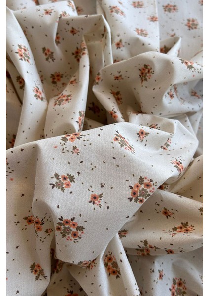 Çıtır Çiçek Desenli Pamuk Poplin Kumaş / Dry 136