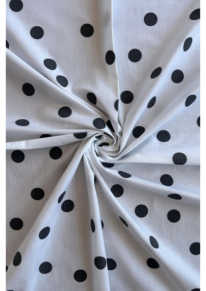 Büyük Puantiye Desenli Pamuk Poplin Kumaş / Dry 158 fiyatları