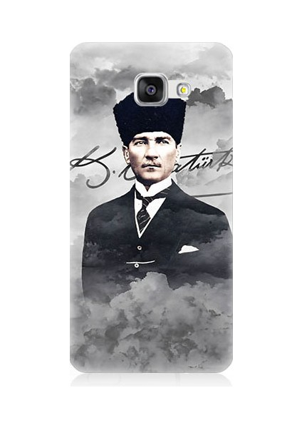 Samsung Galaxy A7 2016 Uyumlu Atatürk Portresi Desenli Silikon Kılıf