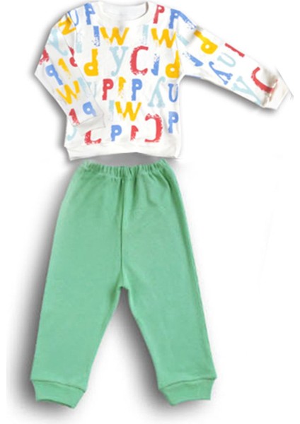 Pamuk Harf Sweatshirt Bebek Eşofman Takımı