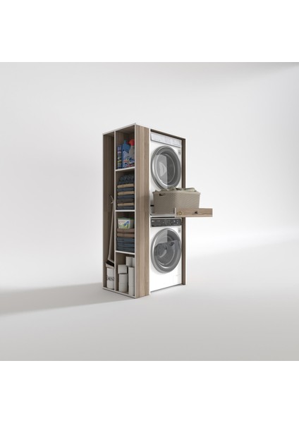 Kenzlife çamaşır-kurutma makinesi dolabı bacce sol crd 187*090*60 çekmeceli banyo fiyatları
